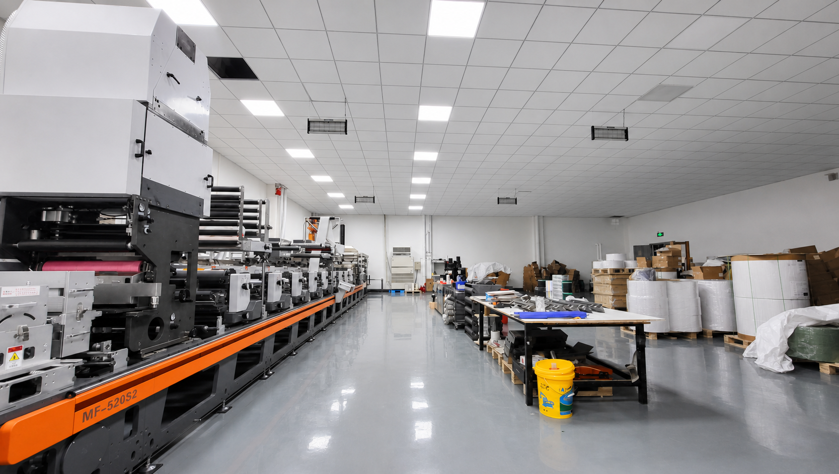 Label printing line